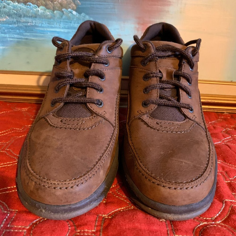 Rockport Brown Leather Oxfords Lace Up Shoes Men's 12 - Picture 4 of 15